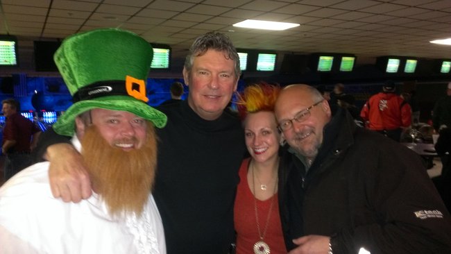 Bryan and Nikki with former Packer quarterback Lynn Dickey and Craig Kerscmeier from K-Tech