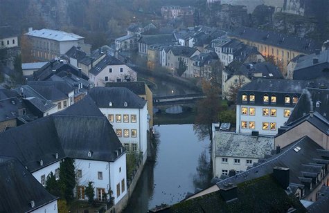 The Petrusse river is seen in this general view of the city of Luxembourg in this November 20, 2012 file picture. To match INSIGHT TAX-CONTE The Petrusse river is seen in this general view of the city of Luxembourg in this November 20, 2012 file picture. To match INSIGHT TAX-CONTE