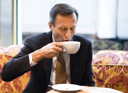 Daniel Vasella, chairman of Swiss drugmaker Novartis, drinks coffee before the annual news conference in Basel, January 23, 2013. Novartis s Daniel Vasella, chairman of Swiss drugmaker Novartis, drinks coffee before the annual news conference in Basel, January 23, 2013. Novartis s