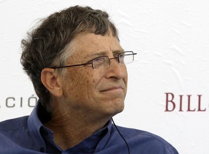 Microsoft founder and philanthropist Bill Gates listens alongside Mexican businessman Carlos Slim (not pictured) during a news conference af Microsoft founder and philanthropist Bill Gates listens alongside Mexican businessman Carlos Slim (not pictured) during a news conference af