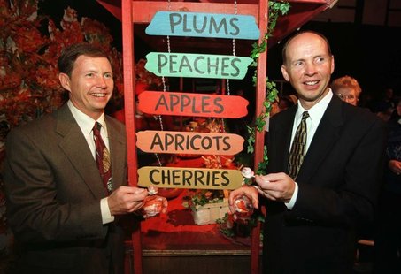 File photo of Chairman of The J.M. Smucker Company, Tim (L) and CEO Richard (R) both greatgrandsons of the company's founder Jerome M. Smuck File photo of Chairman of The J.M. Smucker Company, Tim (L) and CEO Richard (R) both greatgrandsons of the company's founder Jerome M. Smuck