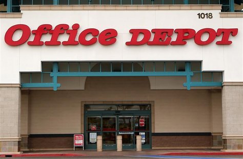 An Office Depot store is pictured in Encinitas, California, February 19, 2013. Office Depot, the No. 2 U.S. office supply retailer, is in ad An Office Depot store is pictured in Encinitas, California, February 19, 2013. Office Depot, the No. 2 U.S. office supply retailer, is in ad