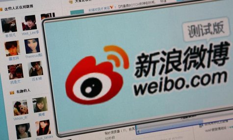 The logo of Sina Corp's Chinese microblog website "Weibo" is seen on a screen in this photo illustration taken in Beijing September 13, 2011 The logo of Sina Corp's Chinese microblog website "Weibo" is seen on a screen in this photo illustration taken in Beijing September 13, 2011