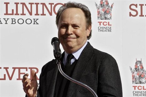 Actor Billy Crystal speaks during a hand and footprint ceremony for actor Robert DeNiro at the TCL Chinese Theatre in Hollywood, California, Actor Billy Crystal speaks during a hand and footprint ceremony for actor Robert DeNiro at the TCL Chinese Theatre in Hollywood, California,