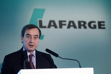 Bruno Lafont, CEO of French building material Lafarge, speaks during a news conference to present the company's 2011 annual results in Paris Bruno Lafont, CEO of French building material Lafarge, speaks during a news conference to present the company's 2011 annual results in Paris