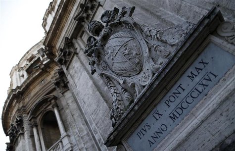 The Vatican emblem is seen from inside the Vatican state February 20, 2013. Pope Benedict's shock resignation has robbed Italians of the one The Vatican emblem is seen from inside the Vatican state February 20, 2013. Pope Benedict's shock resignation has robbed Italians of the one