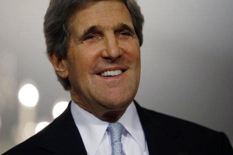 U.S. Secretary of State John Kerry smiles following his meeting with Canada's Foreign Minister John Baird (not pictured) at the State Depart U.S. Secretary of State John Kerry smiles following his meeting with Canada's Foreign Minister John Baird (not pictured) at the State Depart