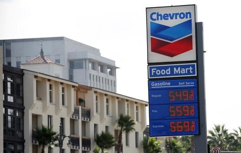 Gas prices are displayed at a Chevron gas station in Los Angeles, California October 9, 2012. REUTERS/Mario Anzuoni Gas prices are displayed at a Chevron gas station in Los Angeles, California October 9, 2012. REUTERS/Mario Anzuoni