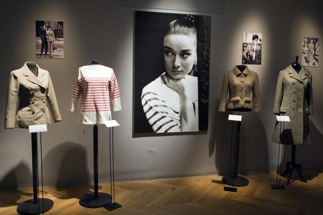 Clothes worn by actress Audrey Hepburn are displayed at Sotheby's auction house in Paris December 1, 2009 prior to the auction organised by Clothes worn by actress Audrey Hepburn are displayed at Sotheby's auction house in Paris December 1, 2009 prior to the auction organised by