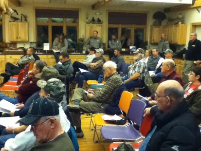 Hunters hear deer CWD presentation at the Mead Wildlife Center 2/19/13 Hunters hear deer CWD presentation at the Mead Wildlife Center 2/19/13