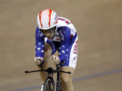 Sarah Hammer of the U.S. rides to win the gold medal during the women's individual pursuit final at the 2013 UCI Track Cycling World Champio Sarah Hammer of the U.S. rides to win the gold medal during the women's individual pursuit final at the 2013 UCI Track Cycling World Champio