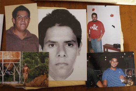 Photographs of five of the six young men abducted by soldiers are seen at a desk in Iguala, in the Mexican state of Guerrero February 20, 20 Photographs of five of the six young men abducted by soldiers are seen at a desk in Iguala, in the Mexican state of Guerrero February 20, 20