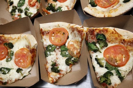 Pizza is shown for sale in the cafeteria at a middle school in San Diego, California March 7, 2011. REUTERS/ Mike Blake Pizza is shown for sale in the cafeteria at a middle school in San Diego, California March 7, 2011. REUTERS/ Mike Blake
