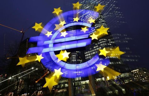 An illuminated euro sign is seen in front of the headquarters of the European Central Bank (ECB) in the late evening in Frankfurt January 8, An illuminated euro sign is seen in front of the headquarters of the European Central Bank (ECB) in the late evening in Frankfurt January 8,