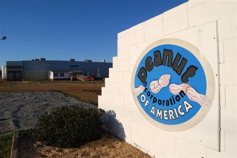 The building of the now-closed Peanut Corporation of America plant is pictured in Blakely, Georgia on January 29, 2009. REUTERS/Matthew Bigg The building of the now-closed Peanut Corporation of America plant is pictured in Blakely, Georgia on January 29, 2009. REUTERS/Matthew Bigg