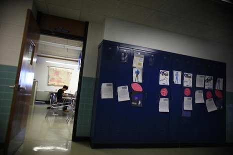 A student sits in class at a South Dakota high school in a file photo. REUTERS/Jim Young A student sits in class at a South Dakota high school in a file photo. REUTERS/Jim Young