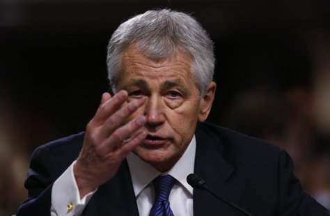Former U.S. Senator Chuck Hagel (R-NE) testifies during a Senate Armed Services Committee hearing on his nomination to be Defense Secretary, Former U.S. Senator Chuck Hagel (R-NE) testifies during a Senate Armed Services Committee hearing on his nomination to be Defense Secretary,