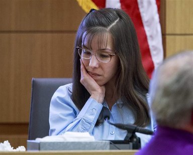 Defendant Jodi Arias tries to maintain composure as she testifies during her murder trial in Phoenix, Arizona February 20, 2013 for the June Defendant Jodi Arias tries to maintain composure as she testifies during her murder trial in Phoenix, Arizona February 20, 2013 for the June