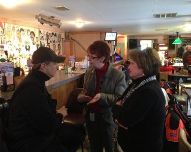 US House Rep. Bill Huizenga (L) chats with two constituents during a stop on his snowmobile tour of the Manistee National Forest on Feb. 20, 2013. (photo courtesy office of US House Rep. Bill Huizenga) US House Rep. Bill Huizenga (L) chats with two constituents during a stop on his snowmobile tour of the Manistee National Forest on Feb. 20, 2013. (photo courtesy office of US House Rep. Bill Huizenga)