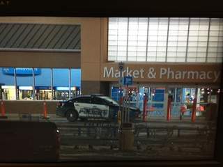 Green Bay Police respond to bomb threat at the Walmart store on West Mason Street on February 20, 2013. (courtesy of FOX 11). Green Bay Police respond to bomb threat at the Walmart store on West Mason Street on February 20, 2013. (courtesy of FOX 11).