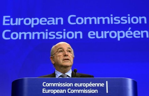 European Union Competition Commissioner Joaquin Almunia holds a news conference on the proposed merger between United Parcel Service Inc and European Union Competition Commissioner Joaquin Almunia holds a news conference on the proposed merger between United Parcel Service Inc and