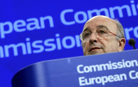 European Union Competition Commissioner Joaquin Almunia holds a news conference on the proposed merger between United Parcel Service Inc and European Union Competition Commissioner Joaquin Almunia holds a news conference on the proposed merger between United Parcel Service Inc and