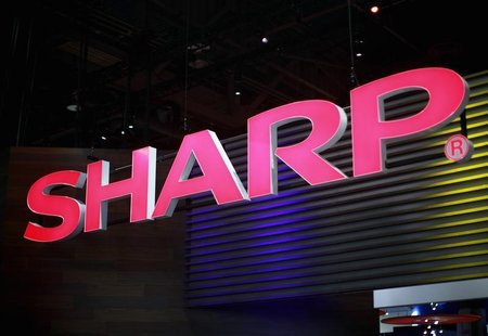 A sign hangs in the Sharp booth on the first day of the Consumer Electronics Show (CES) in Las Vegas January 8, 2013. REUTERS/Rick Wilking A sign hangs in the Sharp booth on the first day of the Consumer Electronics Show (CES) in Las Vegas January 8, 2013. REUTERS/Rick Wilking