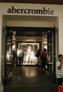 A boy stands at the entrance of an Abercrombie & Fitch store at the Glendale Galleria mall in this November 28, 2008 file photo. REUTERS/Fre A boy stands at the entrance of an Abercrombie & Fitch store at the Glendale Galleria mall in this November 28, 2008 file photo. REUTERS/Fre