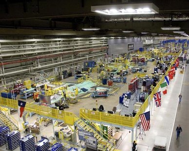 This March 22, 2010 handout image, released May 11, 2011, shows the Lockheed Martin plant in Fort Worth, Texas that builds F-35 fighter jets This March 22, 2010 handout image, released May 11, 2011, shows the Lockheed Martin plant in Fort Worth, Texas that builds F-35 fighter jets