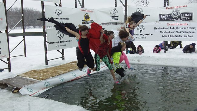 All of the characters came out for the 2013 Wausau Polar Plunge