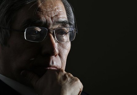 Asian Development Bank President Haruhiko Kuroda attends a group interview in Tokyo February 11, 2013. REUTERS/Toru Hanai (JAPAN - Tags: BUS Asian Development Bank President Haruhiko Kuroda attends a group interview in Tokyo February 11, 2013. REUTERS/Toru Hanai (JAPAN - Tags: BUS