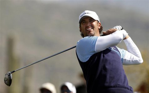 Scott Piercy of the U.S. watches his tee shot on the 11th hole during the second round of the WGC-Accenture Match Play Championship golf tou Scott Piercy of the U.S. watches his tee shot on the 11th hole during the second round of the WGC-Accenture Match Play Championship golf tou