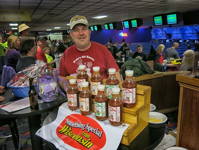 Kim Lemke featured his BS BBQ Sauce..dollar from every bottle went to Big Brothers and Big Sisters!