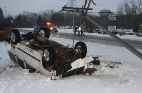 Despite the extent of the damage, the driver managed to stumble away from the wreck and avoid the electrical wires uninjured. Despite the extent of the damage, the driver managed to stumble away from the wreck and avoid the electrical wires uninjured.