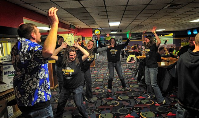 We bowled a strike!!!! Yeah!!!!!