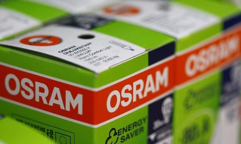 Packages with 30 watt light bulbs of lamp manufacturer Osram inside are pictured in a shop in Germering near Munich November 28, 2012. REUTE Packages with 30 watt light bulbs of lamp manufacturer Osram inside are pictured in a shop in Germering near Munich November 28, 2012. REUTE