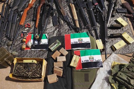 Munitions captured from Islamist rebels are seen on display for the press at the Malian airbase where French soldiers are stationed in Gao F Munitions captured from Islamist rebels are seen on display for the press at the Malian airbase where French soldiers are stationed in Gao F