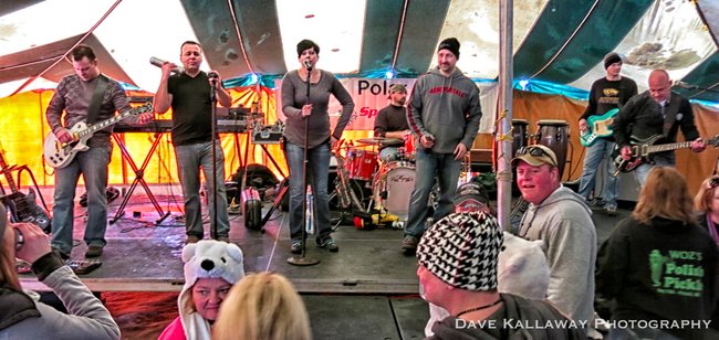 Spicy Tie..for some crazy reason..let me play with them again..LOL..and man was it fun! We banged out "Play that Funky Music" & "Sweet Caroline" They were jammin' in the warming tent at the Polar Plunge!