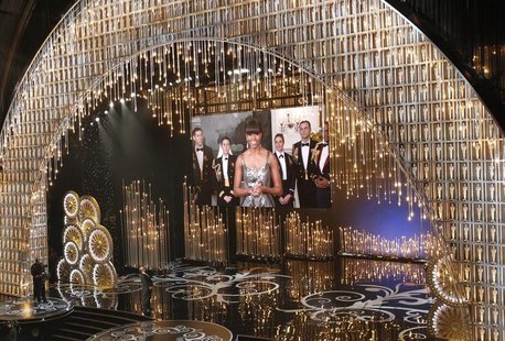 U.S. first lady Michelle Obama announces the winner of the best picture Oscar via video link at the 85th Academy Awards in Hollywood, Califo U.S. first lady Michelle Obama announces the winner of the best picture Oscar via video link at the 85th Academy Awards in Hollywood, Califo