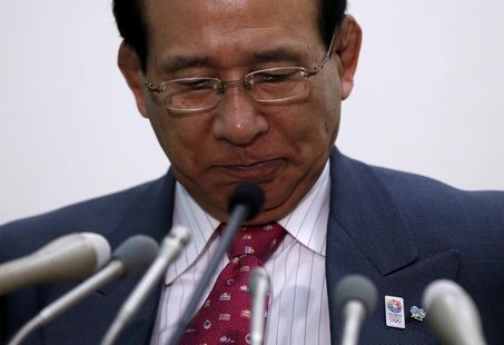 Japan Wrestling Federation president Tomiaki Fukuda attends a news conference in Tokyo February 13, 2013. Wrestling was left in a state of s Japan Wrestling Federation president Tomiaki Fukuda attends a news conference in Tokyo February 13, 2013. Wrestling was left in a state of s