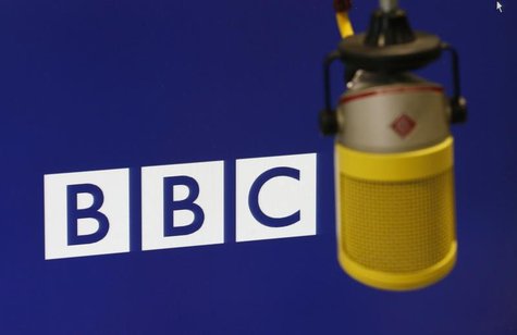 The microphone that newsreader Iain Purdon used to deliver the final BBC World Service news bulletin from BBC Bush House is seen in central The microphone that newsreader Iain Purdon used to deliver the final BBC World Service news bulletin from BBC Bush House is seen in central