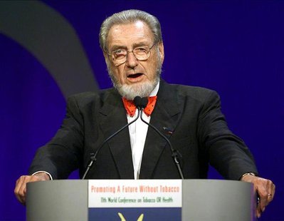 C. Everett Koop, former surgeon general of the United States speaks at the closing ceremonies of the World Conference on Tobacco or Health i C. Everett Koop, former surgeon general of the United States speaks at the closing ceremonies of the World Conference on Tobacco or Health i