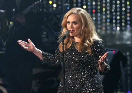 British singer Adele perfoms the song "Skyfall" from film "Skyfall," nominated as best orginal song, at the 85th Academy Awards in Hollywood British singer Adele perfoms the song "Skyfall" from film "Skyfall," nominated as best orginal song, at the 85th Academy Awards in Hollywood