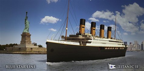 An undated artist's rendering of the proposed cruise ship Titanic II, provided by the Blue Star Line as Australian billionaire Clive Palmer An undated artist's rendering of the proposed cruise ship Titanic II, provided by the Blue Star Line as Australian billionaire Clive Palmer