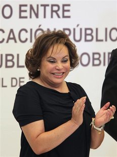 Elba Esther Gordillo, leader of Mexico's teacher's union, attends an event in Puebla in this April 7, 2011 file photograph. Mexico on Februa Elba Esther Gordillo, leader of Mexico's teacher's union, attends an event in Puebla in this April 7, 2011 file photograph. Mexico on Februa