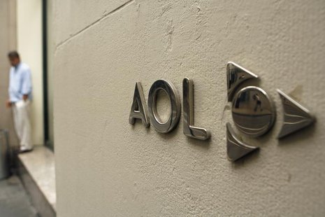 The AOL logo is seen on the outside of the building housing the companies corporate headquarters in New York May 28, 2009. REUTERS/Lucas Jac The AOL logo is seen on the outside of the building housing the companies corporate headquarters in New York May 28, 2009. REUTERS/Lucas Jac