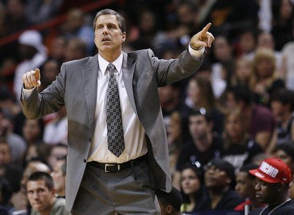 Washington Wizards' head coach Randy Wittman directs his team against the Miami Heat in the second half of their NBA basketball game in Miam Washington Wizards' head coach Randy Wittman directs his team against the Miami Heat in the second half of their NBA basketball game in Miam