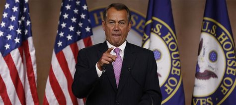 Speaker of the House John Boehner speaks at a news conference on Capitol Hill in Washington February 28, 2013. REUTERS/Larry Downing Speaker of the House John Boehner speaks at a news conference on Capitol Hill in Washington February 28, 2013. REUTERS/Larry Downing