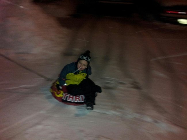 Sledding time. 