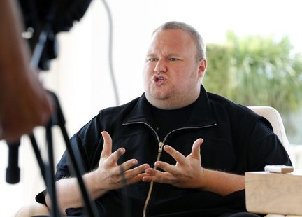 Kim Dotcom gestures as he speaks during an interview with Reuters in Auckland January 19, 2013.REUTERS/Nigel Marple Kim Dotcom gestures as he speaks during an interview with Reuters in Auckland January 19, 2013.REUTERS/Nigel Marple